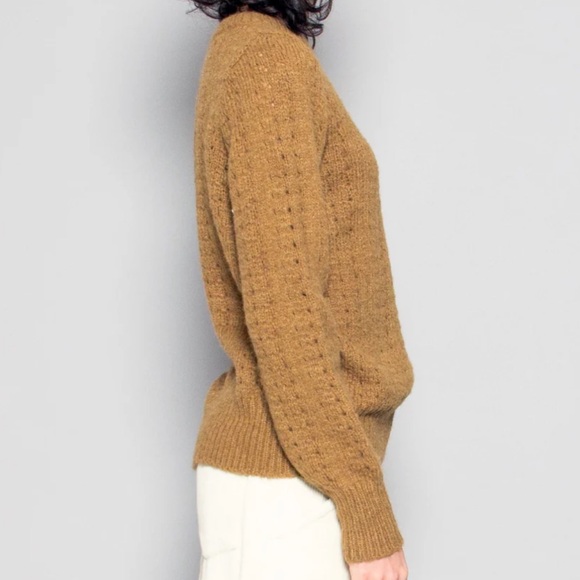 NWT PERSONS Fran Oversized Wool Blend Sweater in Moss - size Medium like SEZANE - Picture 3 of 8